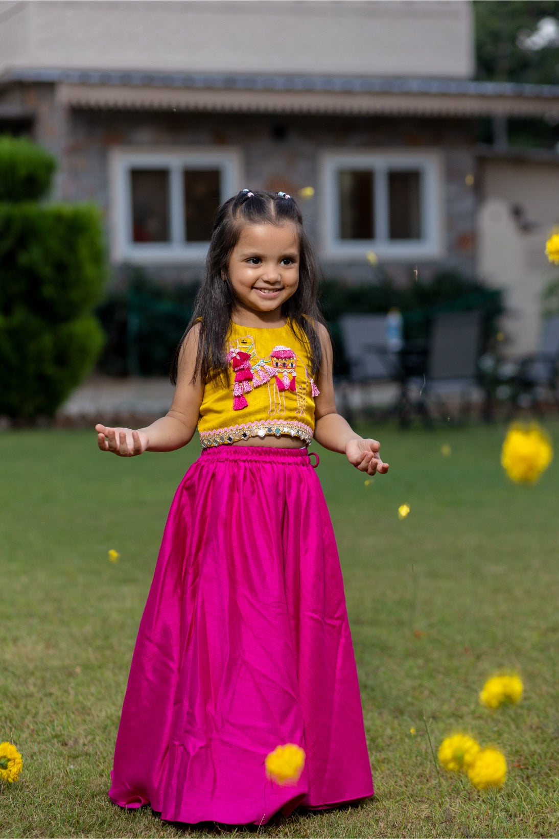 Camel Motif Lehenga Ensemble