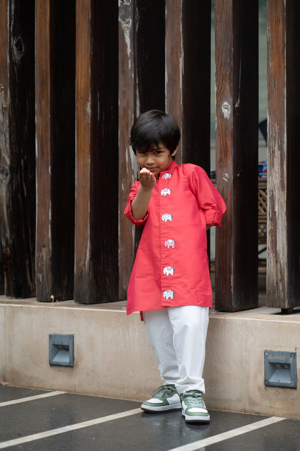 Scarlet Elephant Kurta