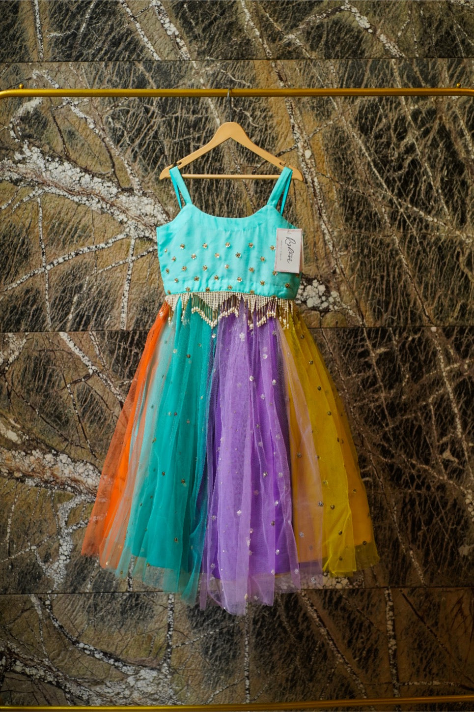 Net Blouse & Skirt Ensemble