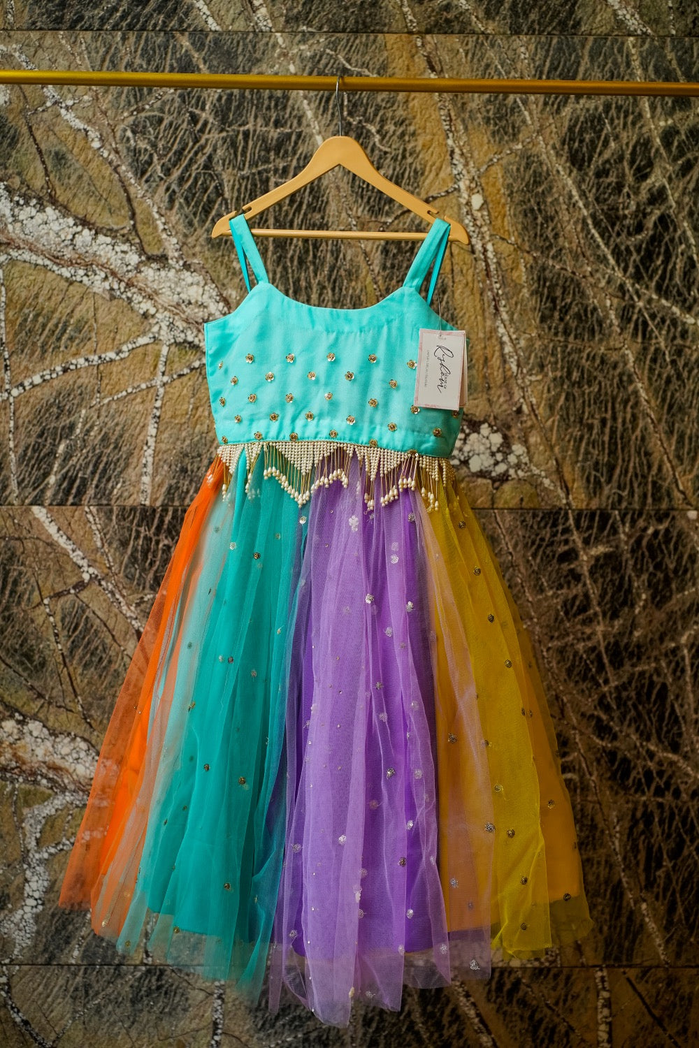 Net Blouse & Skirt Ensemble