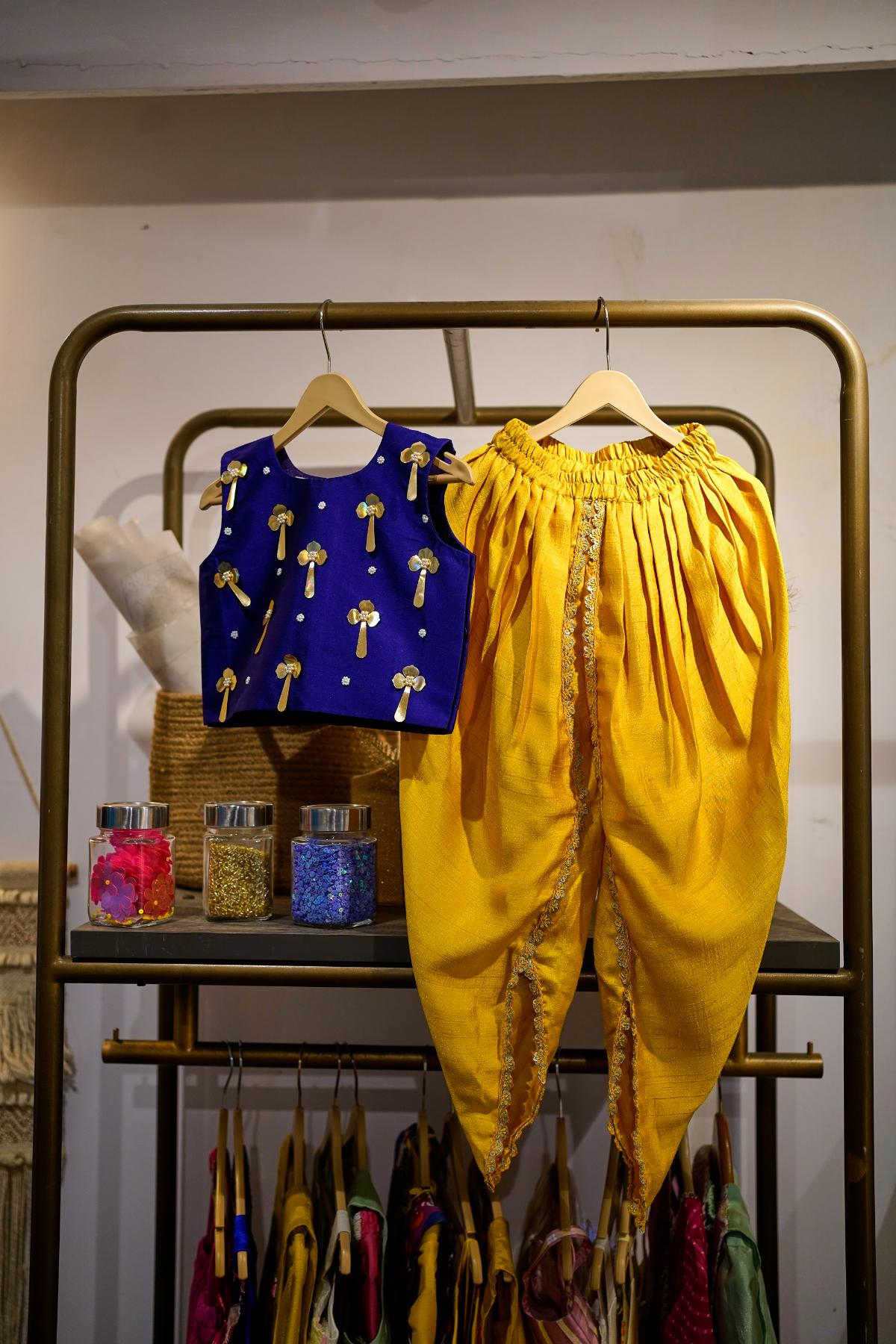 Sequin Silk Blouse Ensemble