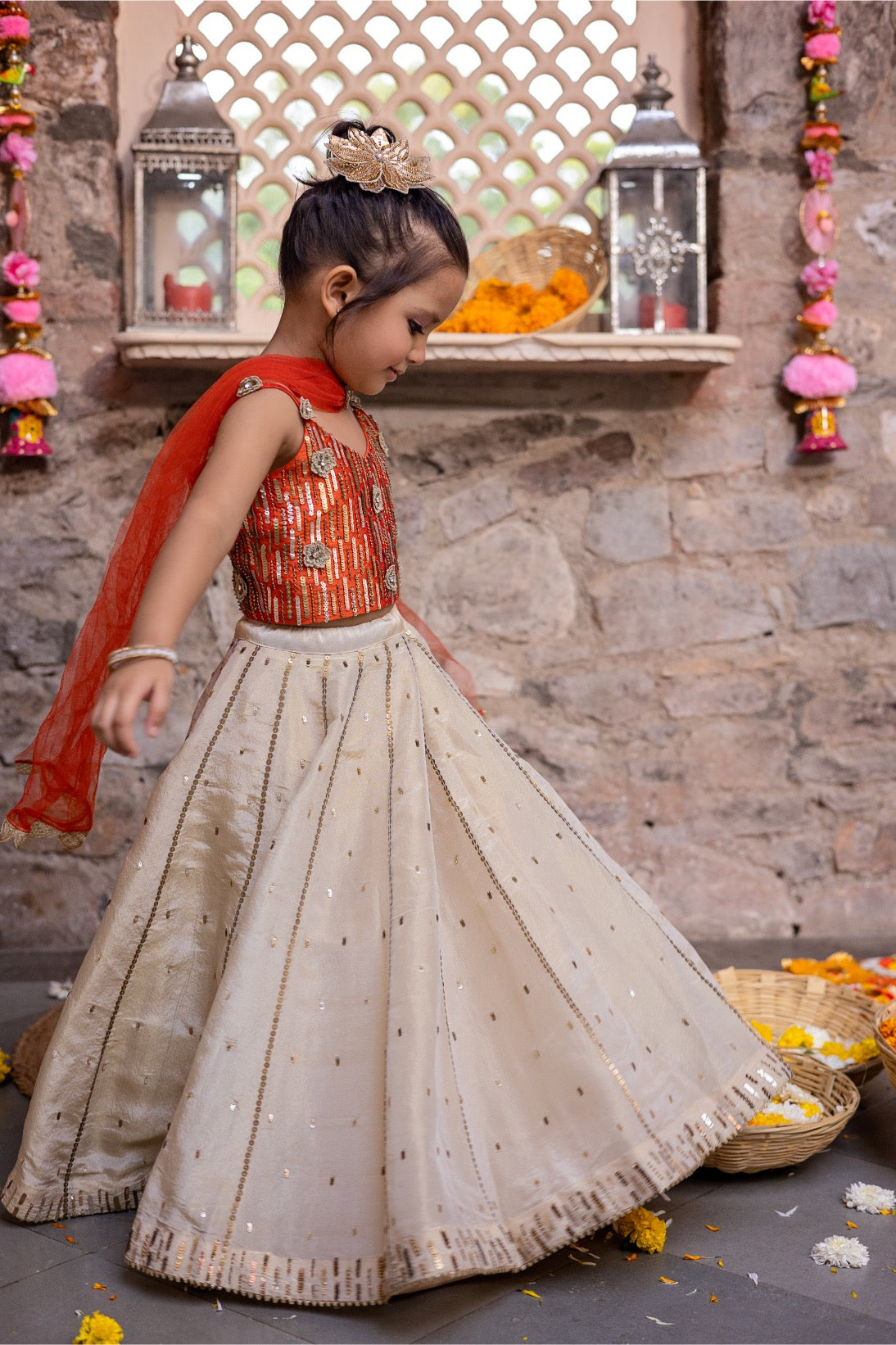Tissue Couture Lehenga Set