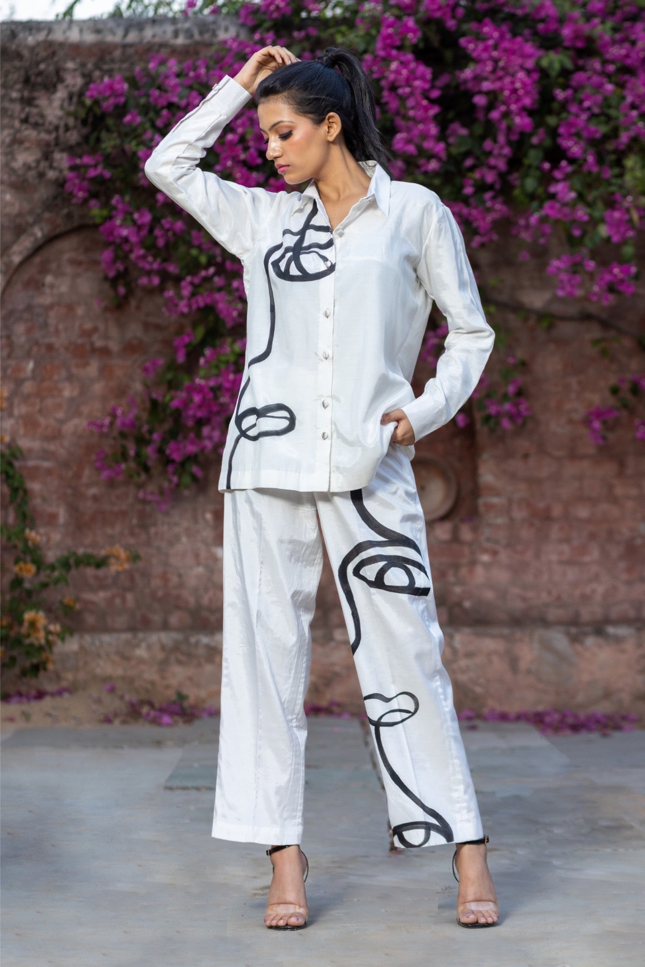 Evil Eye Muslin Co‑ord – Hand‑Painted