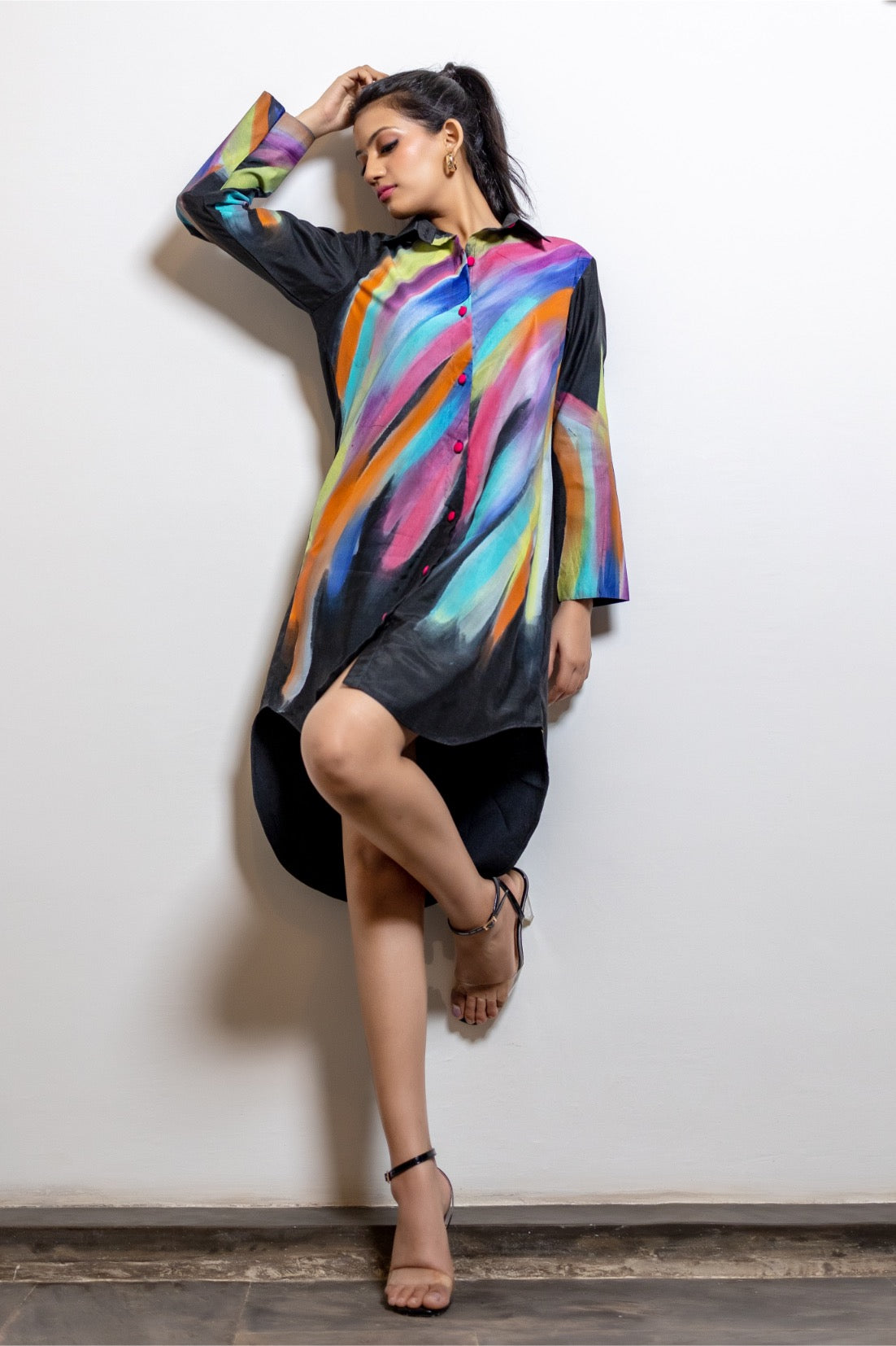 Unicorn Muslin Shirt – Hand‑Painted