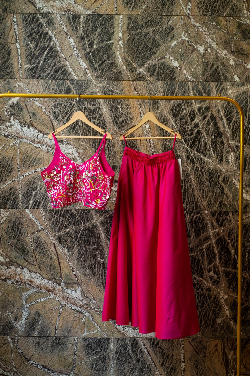 Pink Silk Blouse & Lehenga