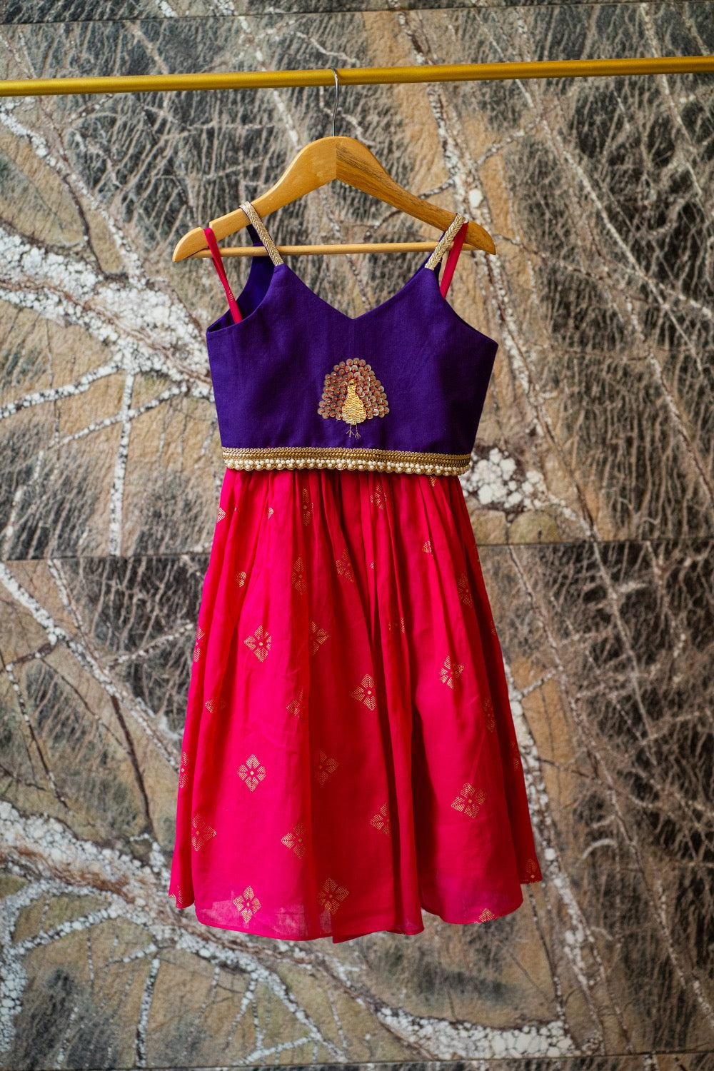 Peacock Garden Cotton Kurta Set